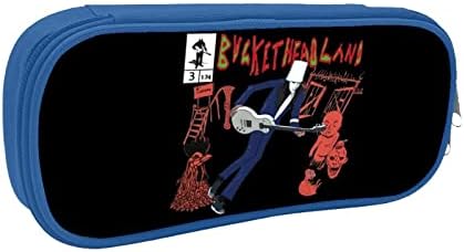 Daihanle Buckethead adolescenți cutii pentru creion portabil de machiaj portabilă Student Canvas Canvas Canvas Black Black