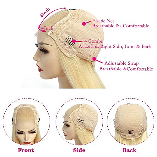 613 peruci frontale din dantelă păr uman 4x4 val de corp HD peruci frontale din dantelă transparentă peruci Blonde Fără Lipici
