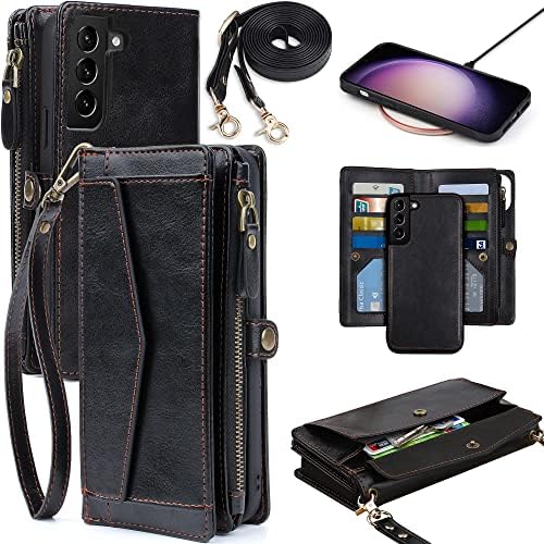 DKDKSIP pentru Samsung Galaxy S23 Plus / S23 + Husă portofel pentru femei, [încărcare fără fir] [blocare RFID] [suport pentru