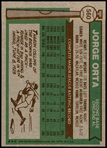 1976 Topps 560 Jorge Orta Chicago White Sox NM+ White Sox