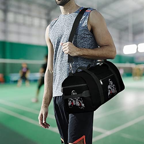 Fighter Gorilla Unisex Durabil Gym Bag de gimnastică ușoară Sport Duffel Bag multifuncție MULTI-FUNCȚIONARE