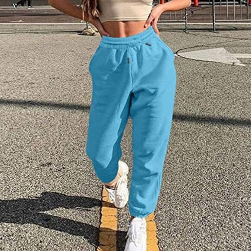 Gumipy pentru femei joggers ușoare pentru femei cu talie înaltă pantaloni de transpirație pantaloni de antrenament baggy pantaloni