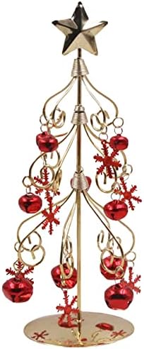 Christmas Jingle Bell Tree Desktop Decorație Furnizări de Crăciun cu lumini Ornamente metalice decorațiuni de Crăciun Becuri