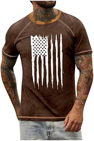 Cămăși de 4 iulie pentru bărbați amuzanți, tricou pentru bărbați Raglan vintage cu mânecă scurtă cu mânecă rotundă Ziua Independenței