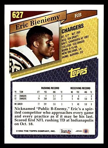 1993 Topps 627 Eric Bieniemy San Diego Chargers NM/MT Chargers Colorado