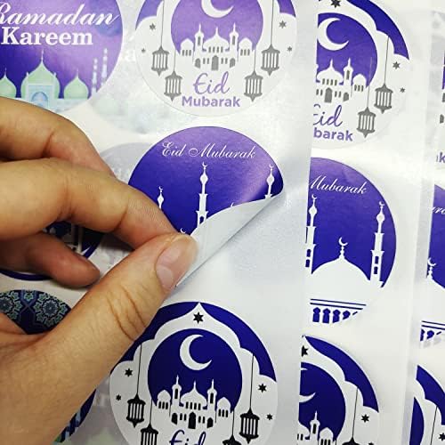 400 buc Eid Mubarak autocolante 2 inch Ramadan Kareem și Eid Mubarak etichete Eid Mubarak cadou Tag autocolante pentru copii