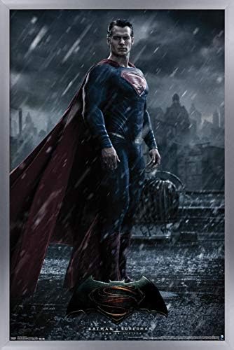 Tendințe International DC Comics Movie - Batman v Superman - Superman Wall Poster, 22.375 X 34, Versiune încadrată cu aur