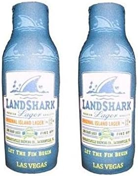 Landshark Beer Bottle Sump Cool Cooler Kaddy Huggie Coolie Las Vegas Set de 2