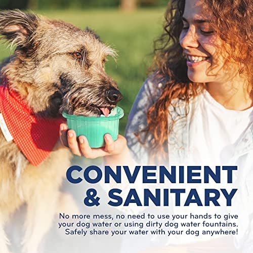 Cupe pentru câini Rovers Relief, distribuitor de unică folosință pentru boluri de apă pentru câini, bol portabil de apă pentru câini care se atașează la sticle de dimensiuni Standard, pentru plimbări lungi și excursii rutiere, 8 bucăți
