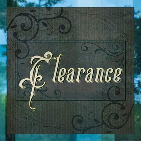 Cgsignlab | „Clearance -Cadru victorian” Fereastra Cling | 5 x5