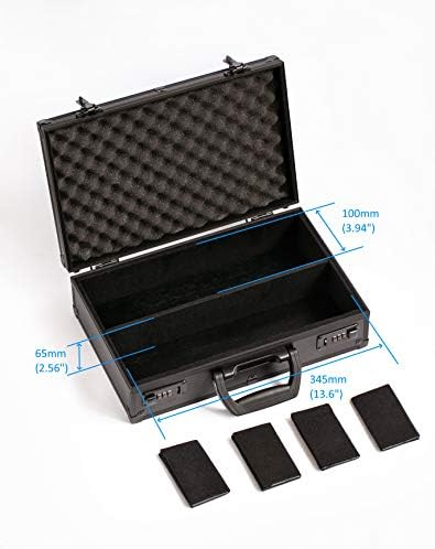 KakapopoTCG TC-A6 Black Blockable Storage Carcasă cu divizori mobile pentru TCG, cutie de punte, jocuri de cărți, MTG, Magic,