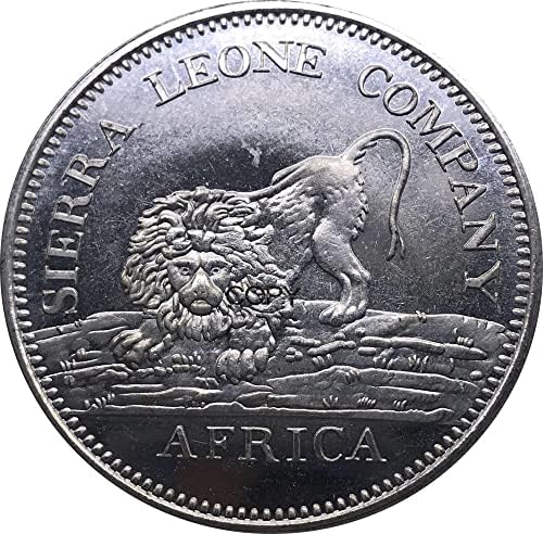 1791 Africa Colonia Britanică Sierra Leone Companie 100 One Dollar Piece Metal Metal Cupronickel Monedă de suvenir de argint
