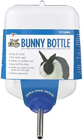 Dozator de apă pentru sticle LITTLE GIANT Bunny-Pet Lodge - sticlă de apă din Plastic de mare capacitate pentru iepuri, hamsteri, cobai, alte animale mici