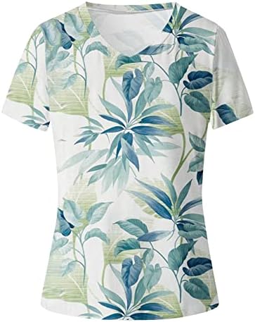 Mujer Tie Dye Estampado Floral Camiseta Tops 2023 Manga Corta Camiseta Blusas Cuello Redondo Al Aire Libre Túnica Tela