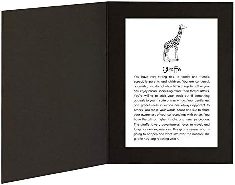 Girafă cu mesaj de animal de putere în cadrul folderului de imagine 5x7