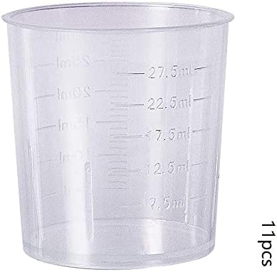 Aicosineg plastic măsurare Cupa 30ml transparente gradat pahar fără mâner pentru bucatarie laborator știință experimente lichide 11buc