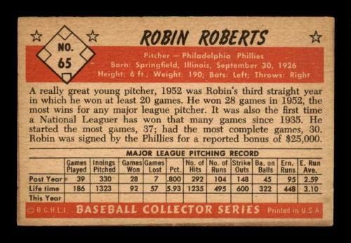 65 Robin Roberts HOF - 1953 Bowman Color Baseball Cards Graded Ex - Baseball Slabbed Rookie Cards