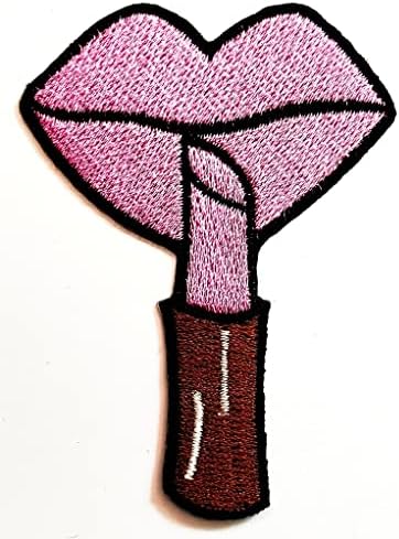 Kleenplus 3 buc. Ruj roz & amp; gura coase fier pe patch-uri brodate Buze Ruj cosmetice moda autocolant ambarcațiuni proiecte
