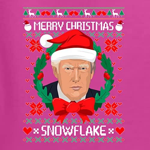 Wild Bobby Crăciun fericit fulgi de zăpadă Trump Ugly Christmas Pulover Unisex Crewneck Hanorac grafic