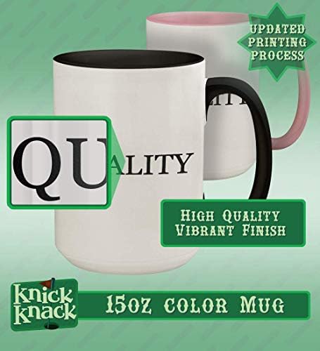 Cadourile Knick Knack au restricții? - Mânerul colorat cu ceramică 15oz și ceașca de cafea în interior, negru