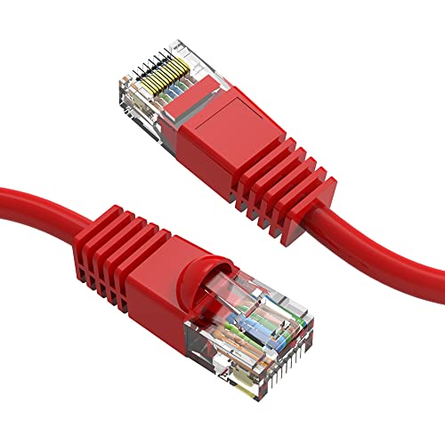 Cablu Central LLC CAT 6 Cablu Ethernet 0,5 metri mare viteză de mare viteză Cord Patch Cat 6 cu conector RJ45 - Red UTP pornit