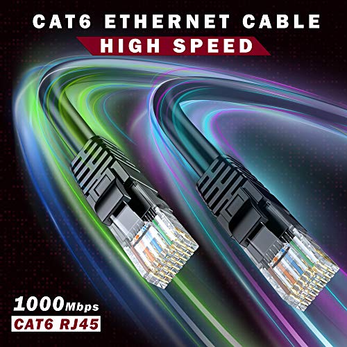 Maximm Cat 6 Ethernet Cable 300 ft, cupru pur, cablu LAN CAT6, cablu de internet și cablu de rețea - UTP