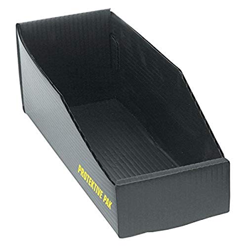 Protektive Pak 38902 Plastek cutie de gunoi deschisă, 12 x 6 x 4, negru