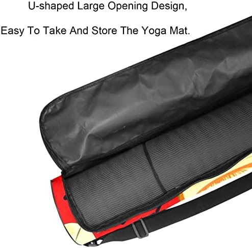 RATGDN Yoga Mat Bag, pepeni verzi fructe exercițiu Yoga mat Carrier Full-Zip Yoga Mat Carry Bag cu curea reglabilă pentru femei