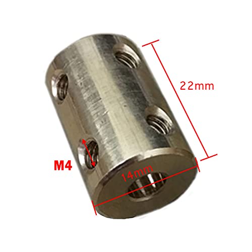 Șurub de cuplare rigid de arbore, conectori de cuplaj rigid de la 6 mm până la 8 mm, alamă, 14x22mm, 2 PC-uri