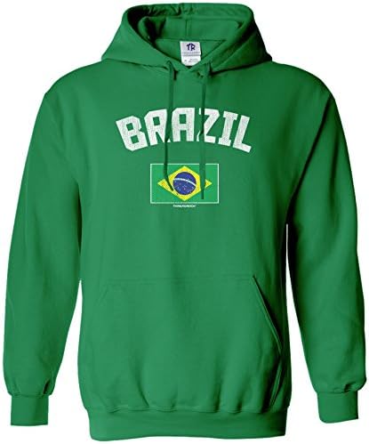Firesrock pentru bărbați Brazilia Brazilia cu glugă cu glugă cu pavilionul brazilian