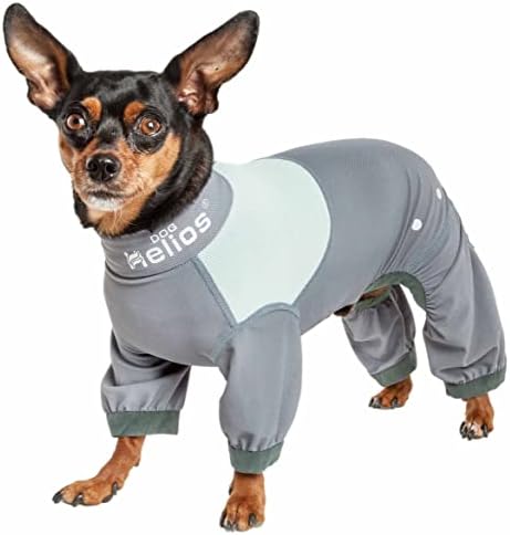 Câine Helios ® „Runner de coadă” ușor cu 4 căi, cu 4 căi, respirabil, cu caracter plin de corp, costum de pistă pentru câini, mediu, gri