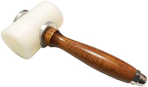 Culptură din piele T tip Hammer Mallet din lemn mâner de nylon pentru ștampilare DIY Stamping Sew piele de vacă maul
