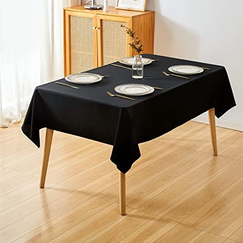 Față de masă dreptunghiulară Saimyum 60 X102 Inch pentru mese dreptunghiulare de 6 picioare husă de masă din poliester lavabilă pentru petreceri, mese, bucătărie, nuntă, Picnic