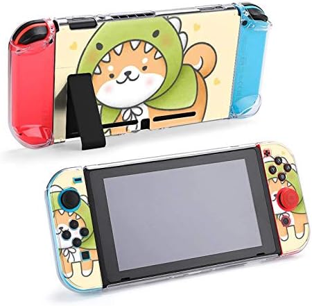 Caz pentru Nintendo Switch Shiba Inu Dog în Costum dinozaur Cinci piese Set de protecție Copertă de protecție Accesorii pentru