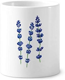 Plantă de flori de lavandă albastră din dinți pentru penia de dinți pentru a suporta ceramică suport pentru creion