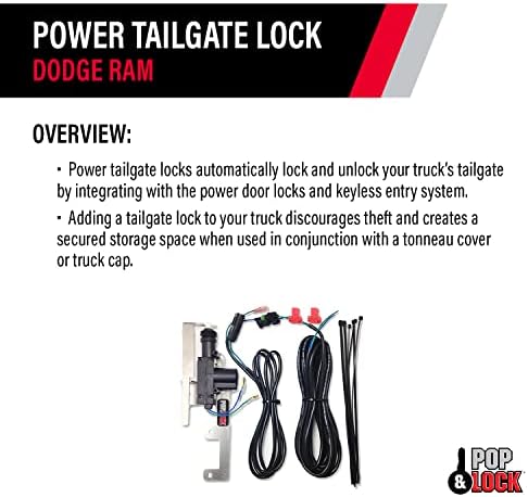 Pop & Lock PL8340 Power Tailgate Lock pentru modelele Dodge Ram 1500, 2500 și 3500