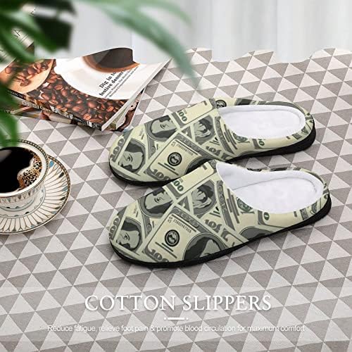 Amuzant Dolar bani model femei Casa papuci cu spuma de memorie cald Non-alunecare interior acasă pantofi