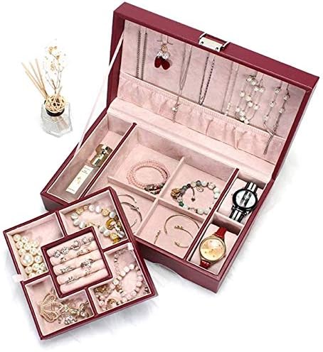 Bijuterii de uz casnic Depozitare cutie de bijuterii cu cutie de bijuterii Colier cutii de cercei simple de depozitare bijuterii