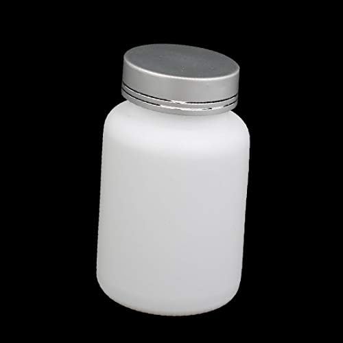 X-Dree 120ml 86mm înălțime HDPE plastic cu formă rotundă Sticlă de depozitare albă 5pcs (120ml 86mm Altura Hdpe Botella de Almacenamiento EN Forma Redonda de Plástico, Blanc-O 5PCS