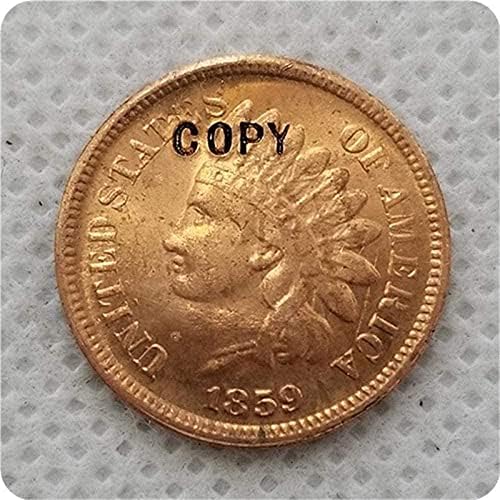 Challenge Coin Copie Replica 1859 Indian Head Cent pentru Copie Colecția Ornamentelor Colecția Colecției de monede Colecția
