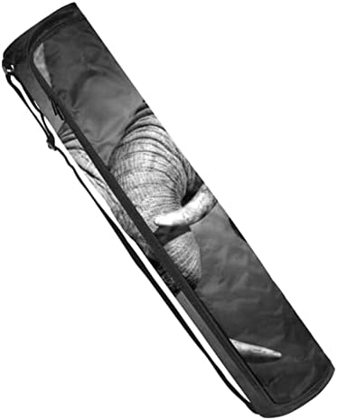 Alb-negru Elephant Yoga Mat Carrier Bag cu curea de umăr Yoga Mat Bag Gym Bag Beach Bag