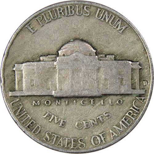 1946 D Jefferson Nichel 5 Cent Piece Ag Despre bunul 5C SUA Coin Collectible