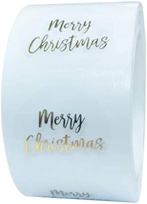Nici unul / Brand 100-500pcs rotund clar Crăciun fericit autocolante vă mulțumesc Card Box pachet eticheta de etanșare autocolante