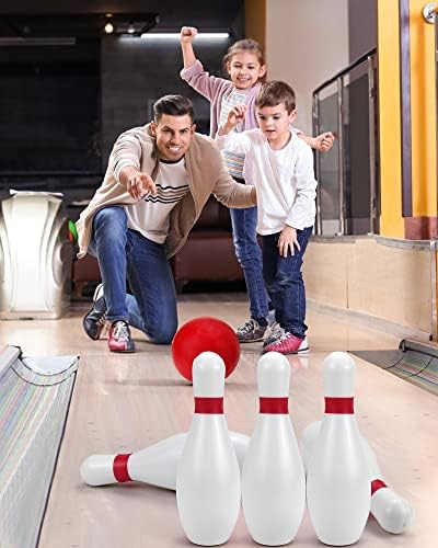 Set de bowling pentru copii Phobby cu 10 pini de bowling din spumă moale și 2 bile, jucării de bowling în aer liber pentru copii mici de 3-8 ani
