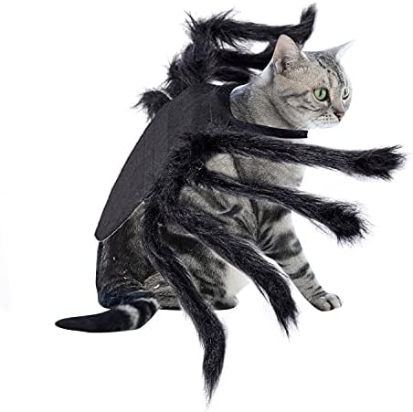 Costum de păianjen de Halloween ZC pentru câini și pisici mici, Halloween amuzant pentru animale de companie pentru cățelușul