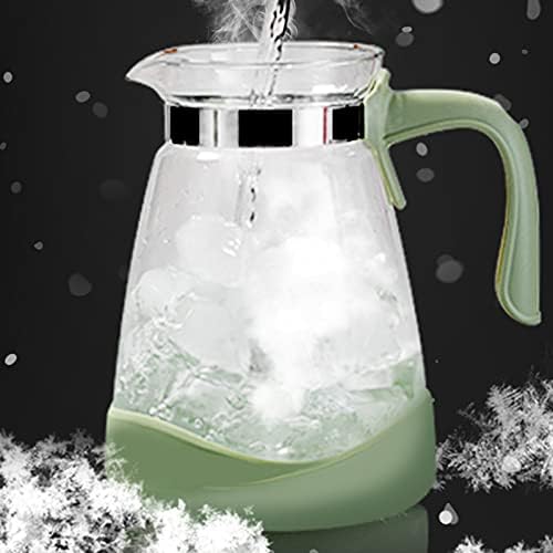 Pitcher de apă rezistent la temperatură ridicată cu o capacitate mare de geam de sticlă cu mâner anti-scalare pentru suc, cafea, lapte, băuturi calde și reci