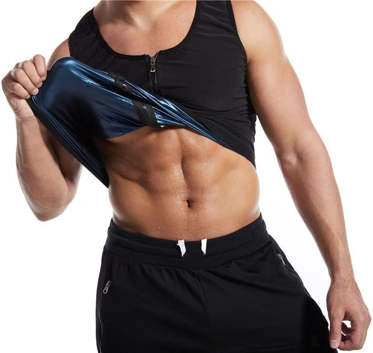 Yfqhdd bărbați Sauna Shaper Vesta Thermo sudoare Shapewear Rezervor de top slăbire Vesta talie Trainer Gym Fitness