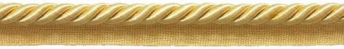 Décopro mare auriu ușor de 3/8 inci Cord de bord de bază cu buza de cusut, vândută de curte, stil# 0038s Culoare: B7