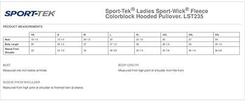 Sport-Tek Ladies Sport-Wick Fleece Colorblock Blob cu glugă