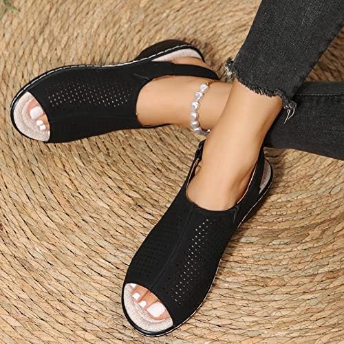 Sandale de vară sandale de vară pește cârlig și buclă sandale deschise sandale casual casual vintage scobiți ortotici pantofi